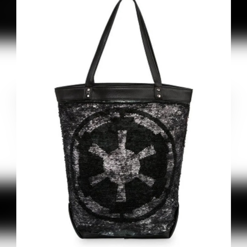 Disney Star Wars Tote Bag - Star Wars Logo Sequin Park Tote NWT - Picture 9 of 9